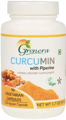 Grenera Curcumin Piperine Extract Capsules