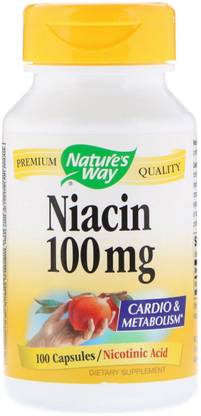 Nature's Way Niacin, 100 mg, 100 Capsules