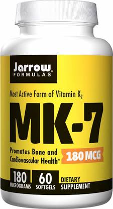 Jarrow Formulas MK-7, Most Active Form of Vitamin K2, 180 mcg, 60 Softgels
