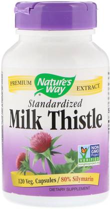 Nature's Way Milk Thistle, Standardized, 120 Veg. Capsules