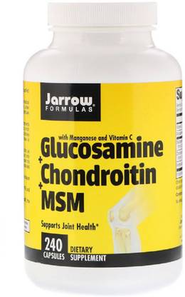 Jarrow Formulas Glucosamine + Chondroitin + MSM , 240 Capsules