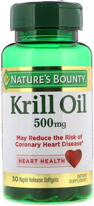 Nature's Bounty Red Krill Oil 500 mg 30 Rapid Release Softgels