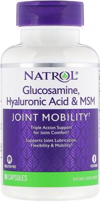 Natrol Glucosamine, Hyaluronic Acid & MSM , 90 Capsules