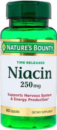 Nature's Bounty Niacin, Time Released, 250 mg, 90 Capsules