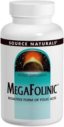 Source Naturals MegaFolinic, 800 mcg, 120 Tablets