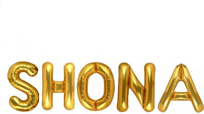 Utkarsh Solid Golden Color Popular And Trending Name (Shona) 3D Foil Balloon
