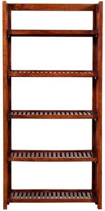 Timber Trail Book Self Solid Wood Open Book Shelf
