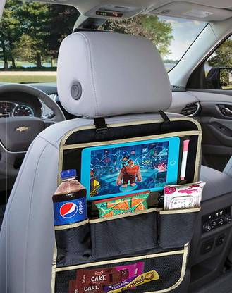 Lifekrafts Car Back Seat Storage Bag for Mobile, iPad, Tablets, Books, Tissue Paper, Snacks, Water Bottle, Umbrella Car Storage Bag