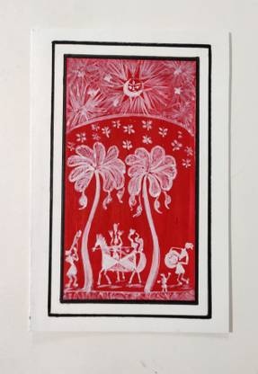 Pintor Craftastic Warli Art Handmade Greeting Card