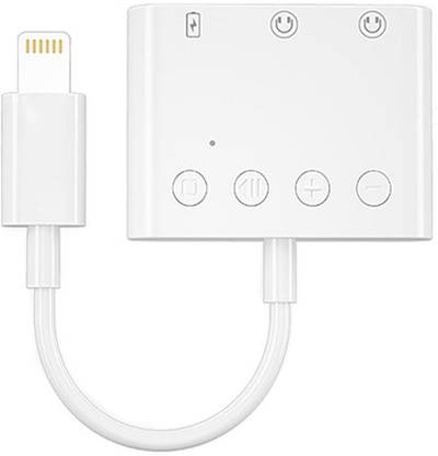 TECHGEAR White Bluetooth Audio headphone Lightning Adapter Phone Converter