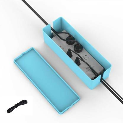 Corslet 1 Compartments Plastic Cable Management Box Cord Wire Organizer, Large Storage