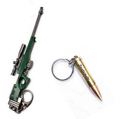 One Wish PUBG Bullet Ammo With Green Military Edition Awm New Key Chain
