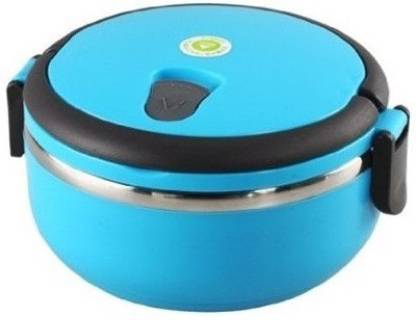 BG GALLERY Homio Single Layer Round 1 Containers Lunch Box  (700 ml) Blue 1 Containers Lunch Box