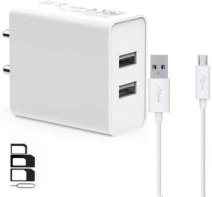 UrCart Wall Charger Accessory Combo for LG Zone 4, LG K10 (2018), LG K8 (2018), LG Aristo 2, LG X4+, LG Q6, LG G Pad IV 8.0 FHD, LG X power2, LG Stylo 3 Plus, LG Stylus 3, LG Harmony, LG K20 Plus, LG K10 (2017), LG K8 (2017), LG K7 (2017), LG K4 (2017), LG K3 (2017), LG U LG X Skin, LG X5, LG X max, LG X mach, LG G Pad 3 8.0 FHD, G Pad X 8.0, X Power, X Style, Stylus 2 Plus, Stylo 2 Dual Port Charger Original Adapter Like Wall Charger, Mobile Power Adapter, Fast Charger, Android Smartphone Charger, Battery Charger, High Speed Travel Charger With 1 Meter Micro USB Cable Charging Cable Data Cable