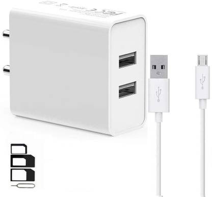 ShopsYes Wall Charger Accessory Combo for Lenovo K8 Plus, Lenovo K8 Note, Lenovo P2, Lenovo K6 Power, Lenovo K6 Note, Lenovo K5 Note, Lenovo Phab 2 Dual Port Charger Original Adapter Like Wall Charger, Mobile Power Adapter, Fast Charger, Android Smartphone Charger, Battery Charger, High Speed Travel Charger With 1 Meter Micro USB Cable Charging Cable Data Cable