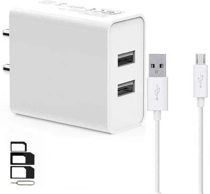 UrCart Wall Charger Accessory Combo for LG Optimus L5 Dual E615, LG G Pro 2, LG Optimus L4 II Dual E445, LG Optimus L3 II E425, LG G4 Stylus 3G, LG Optimus G Pro, LG L60i, LG F60, LG L Bello, LG L Fino, LG G Pro Lite Dual, LG Max, LG Optimus Hub Dual Port Charger Original Adapter Like Wall Charger, Mobile Power Adapter, Fast Charger, Android Smartphone Charger, Battery Charger, High Speed Travel Charger With 1 Meter Micro USB Cable Charging Cable Data Cable