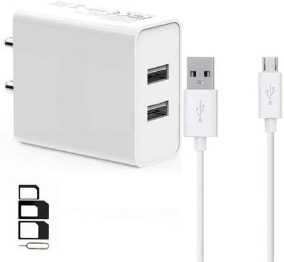 UrCart Wall Charger Accessory Combo for Micromax Dual 4, Micromax Infinity N11, Micromax Infinity N12, Micromax X915, Micromax X781, Micromax X551, Micromax X970, Micromax X770, Micromax X777, Micromax X913, Micromax X717, Micromax X704, Micromax X910A, Micromax X602, Micromax X879, Micromax Canvas Fire 4G+, Micromax X699, Micromax X849, Micromax Canvas Blaze 4G Plus Dual Port Charger Original Adapter Like Wall Charger, Mobile Power Adapter, Fast Charger, Android Smartphone Charger, Battery Charger, High Speed Travel Charger With 1 Meter Micro USB Cable Charging Cable Data Cable