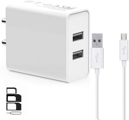 ShopsYes Wall Charger Accessory Combo for Xiaomi Mi Max, Mi Max, MiMax, Xiomi Mi Max, XiaomiMiMax, Xiomi Max Dual Port Charger Original Adapter Like Wall Charger, Mobile Power Adapter, Fast Charger, Android Smartphone Charger, Battery Charger, High Speed Travel Charger With 1 Meter Micro USB Cable Charging Cable Data Cable