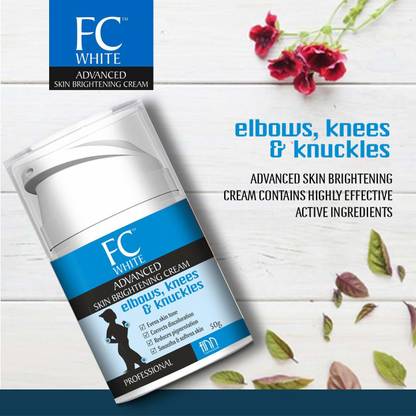 FC White Advanced Brightening Cream - For Elbows, Knees and Knuckles. Lightens, Softens, Smooths & Retexturizes