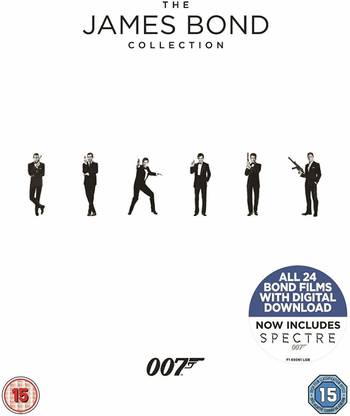 007: The James Bond Complete 24 Movies Collection - Dr. No (1962) to Spectre ( 2015) (Blu-ray + Digital Download + Ultraviolet) (24-Disc Box Set) (Slipcover + Fully Packaged Import) (Region B)