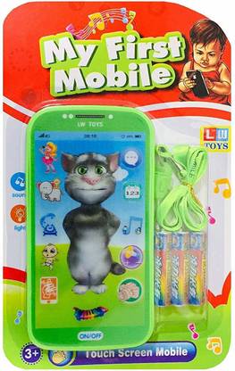 Khilona House My First Touch Screen Mobile with Light and Sound Effect, A Neck Holder