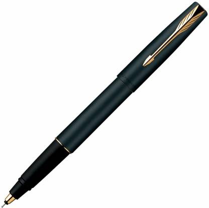 PARKER Frontier Matte Black Roller Ball Pen Gold Trim Roller Ball Pen