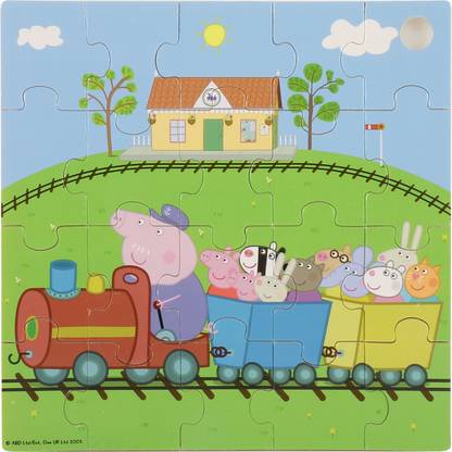 SIMBA Peppa Pig Train Jigshaw Eichhorn wooden Puzzles