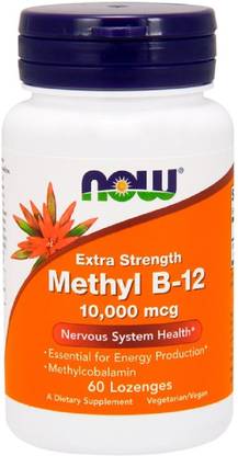 Now Foods Methyl B-12, Extra Strength, 10,000 mcg, 60 Lozenges