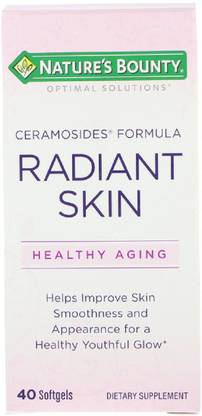 Nature's Bounty Optimal Solutions, Radiant Skin, Ceramosides Formula, 40 Softgels