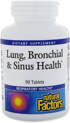 Natural Factors Lung, Bronchial & Sinus Health, 90 Tablets