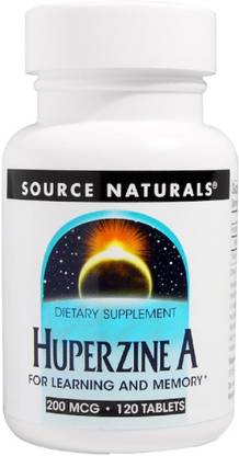 Source Naturals Huperzine A, 200 mcg, 120 Tablets