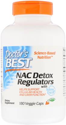 Doctor's Best NAC Detox Regulators 180 Veggie Capsules