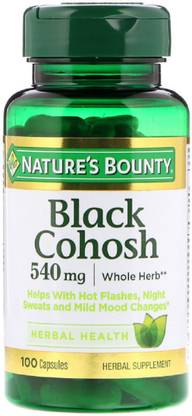 Nature's Bounty Black Cohosh, 540 mg, 100 Capsules