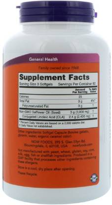 Now Foods CLA, 800 mg, 180 Softgels