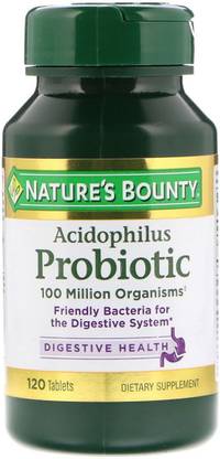 Nature's Bounty Acidophilus Probiotic, 120 Tablets