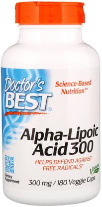 Doctor's Best Alpha-Lipoic Acid, 300 mg, 180 Veggie Caps