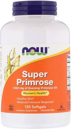 Now Foods Super Primrose, Evening Primrose Oil, 1300 mg, 120 Softgels