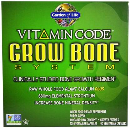 Garden Of Life Vitamin Code, Grow Bone System, 2 Part Program