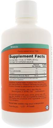 Now Foods Colloidal Minerals, Natural Raspberry Flavor, 32 fl oz (946 ml)