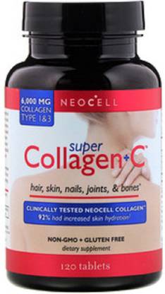 NeoCell Super Collagen+C, Type 1 & 3, 6,000 mg, 120 Tablets