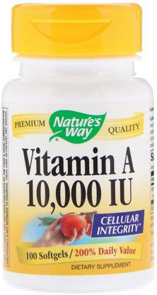Nature's Way Vitamin A, 10,000 IU, 100 Softgels