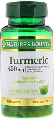 Nature's Bounty Turmeric, 450 mg, 60 Capsules