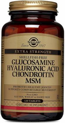 Solgar Glucosamine, Hyaluronic Acid, Chondroitin, MSM, 120 Tablets