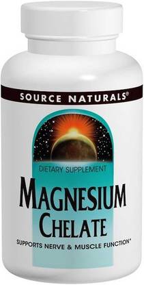 Source Naturals Magnesium Chelate, 100 mg, 250 Tablets