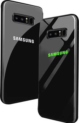 Mobikcity Back Cover for Galaxy Note 8 Radium logo Glow Light Illuminated Case (Black)