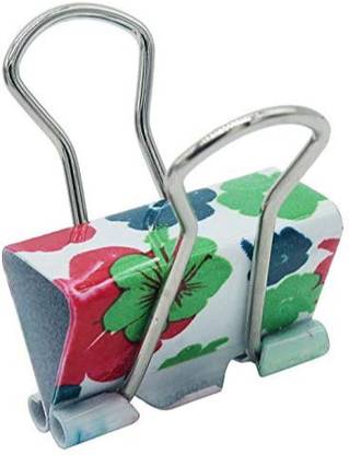 KNAFS Binder Clip Printed Mix Color & Design Paper Clips 25 mm metal Binder Clip