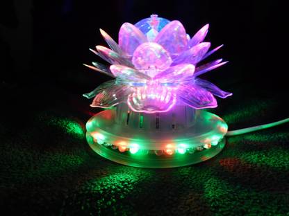 SIDDHARTH FISH FARM Lotus Rotating Flashing DJ Single Disco Ball