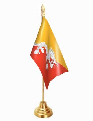 UNIQ Bhutan Rectangle Table Miniature Flag