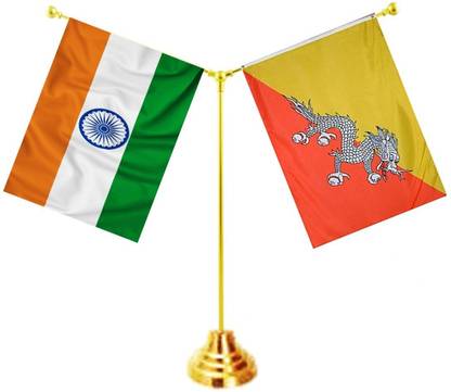 UNIQ India :: Bhutan Rectangle Table Miniature Flag