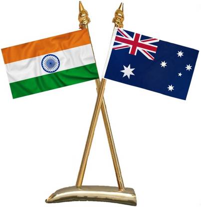 UNIQ India ::Australia Rectangle Table Miniature Flag